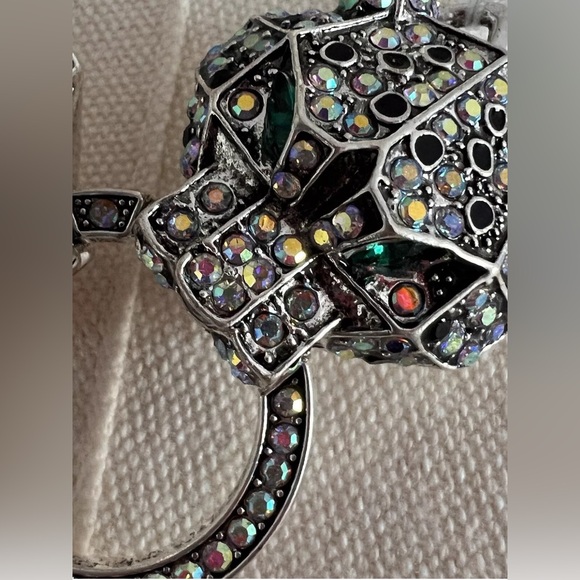 NWT 💎🐆💎 Eye Candy Panther Clear Crystal Bead Necklace - Picture 4 of 12